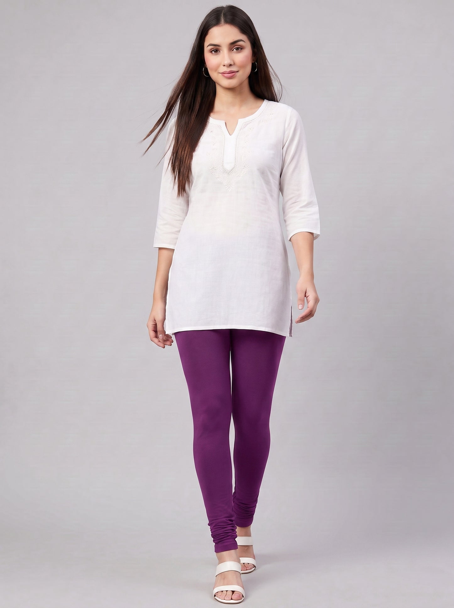 QT -  Churidar Leggings - Plum