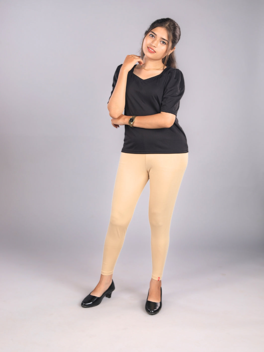 EMI - Ankle Length Livaeco™ Viscose Leggings - Beige