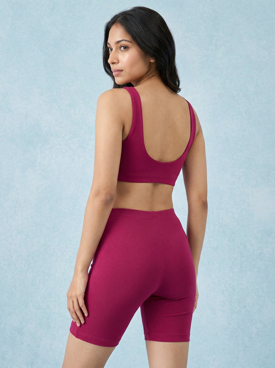 EMI -  High-Rise Livaeco™ Viscose Comfort Shorts – Fuchsia
