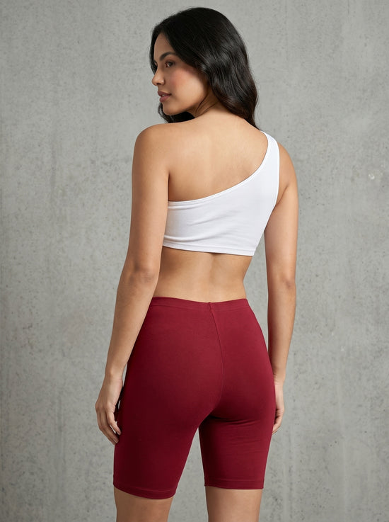 EMI -  High-Rise Livaeco™ Viscose Comfort Shorts – Scarlet