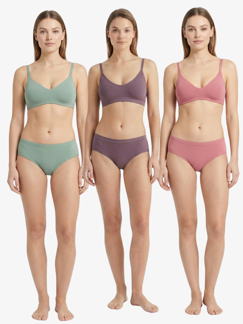 QT - Pack of 3 Women Hipster Multicolor Panty - Inner Elastic