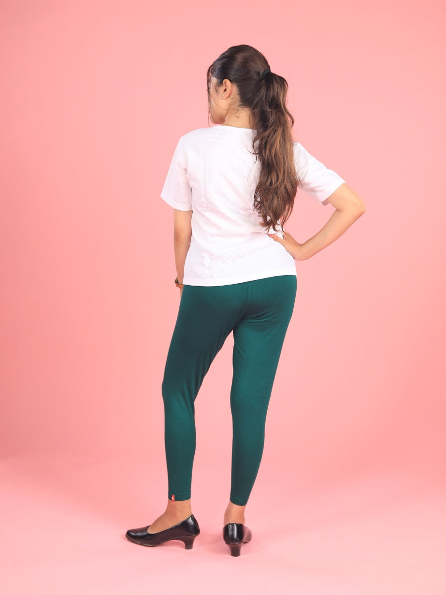 EMI - Ankle Length Livaeco™ Viscose Leggings - Bottle Green