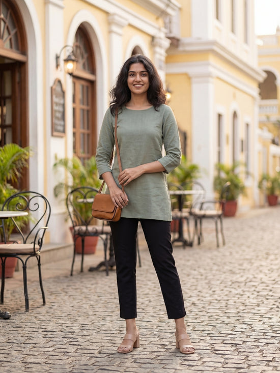 EMI Summer Kurti Pants - Black Color