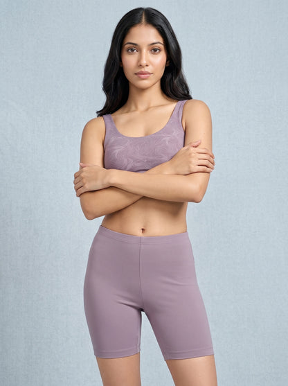 EMI -  High-Rise Livaeco™ Viscose Comfort Shorts – Lavender
