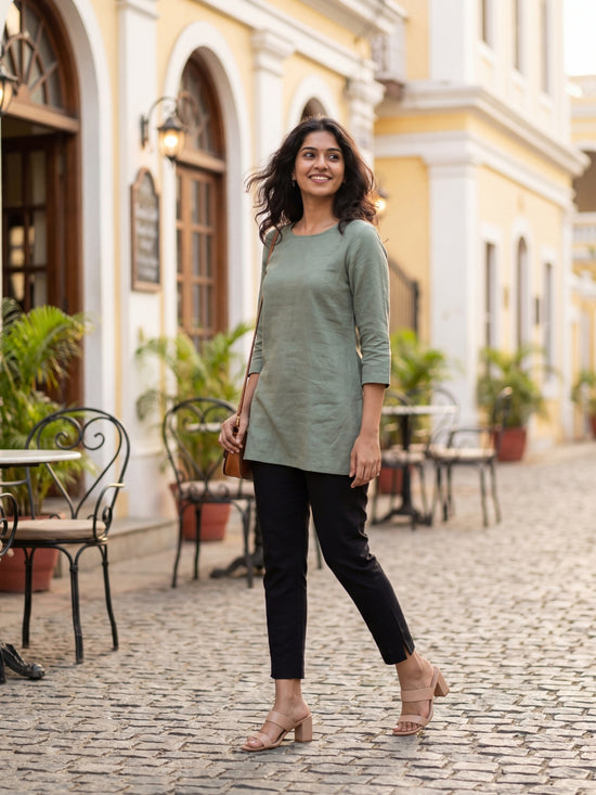 EMI Summer Kurti Pants - Black Color