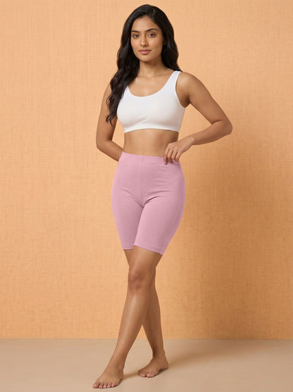 EMI -  High-Rise Livaeco™ Viscose Comfort Shorts – Pink