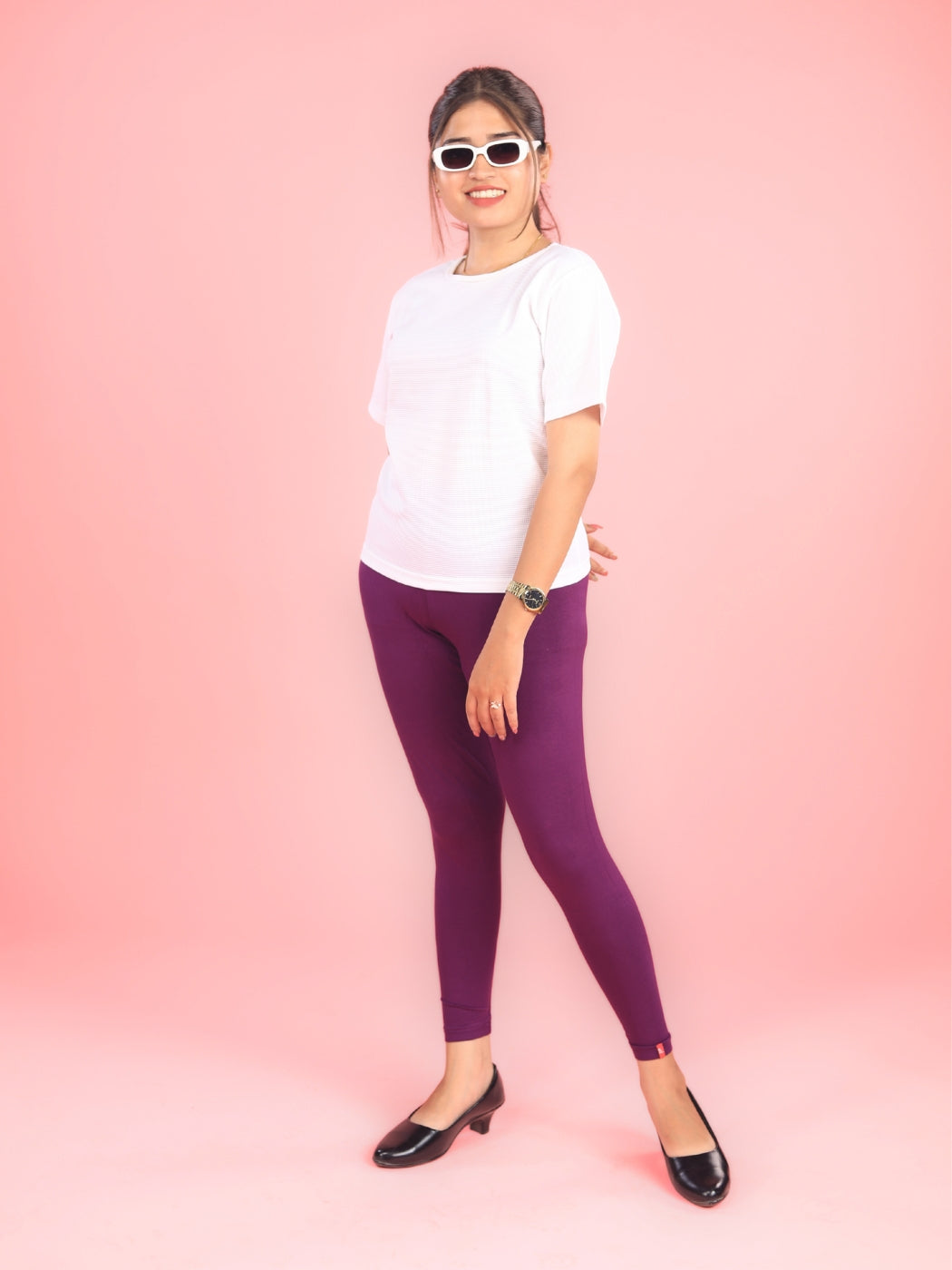 EMI - Ankle Length Livaeco™ Viscose Leggings - Plum
