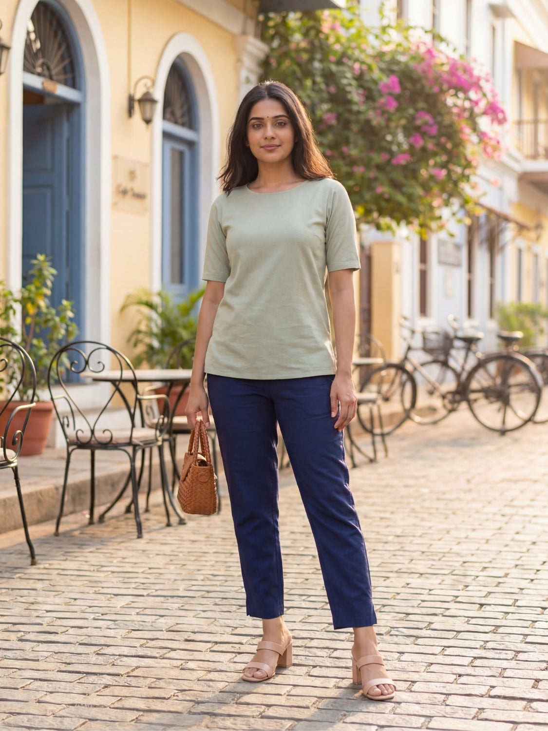 EMI Summer Kurti Pants - Navy Color