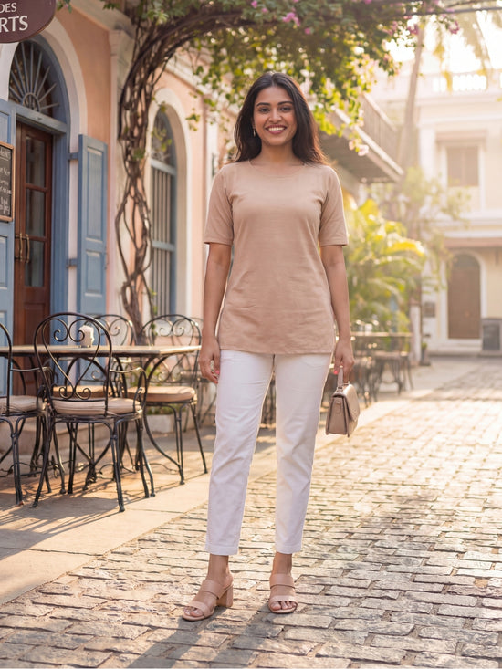 EMI Summer Kurti Pants - White Color