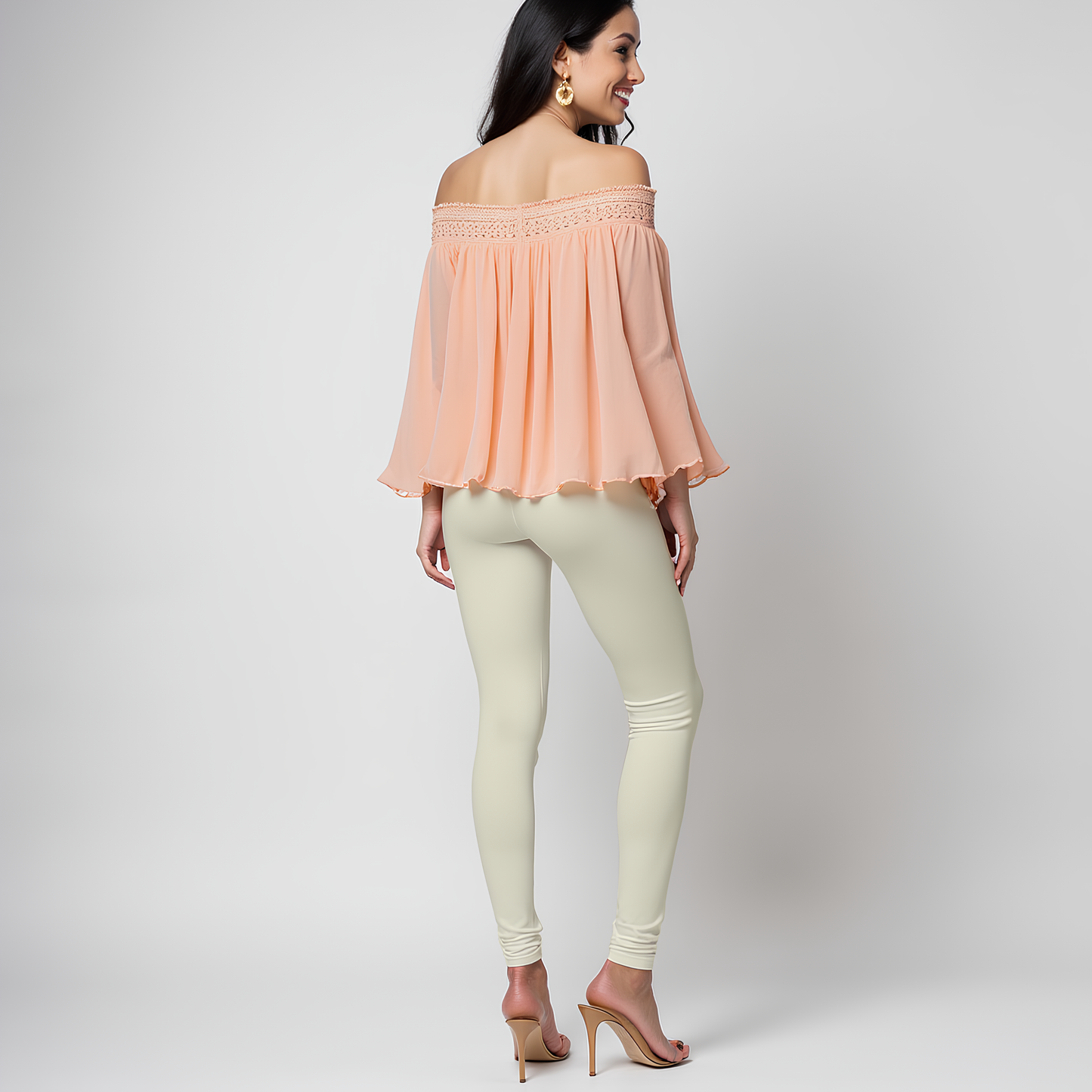 EMI -  Churidar Livaeco™ Viscose Leggings - Half White