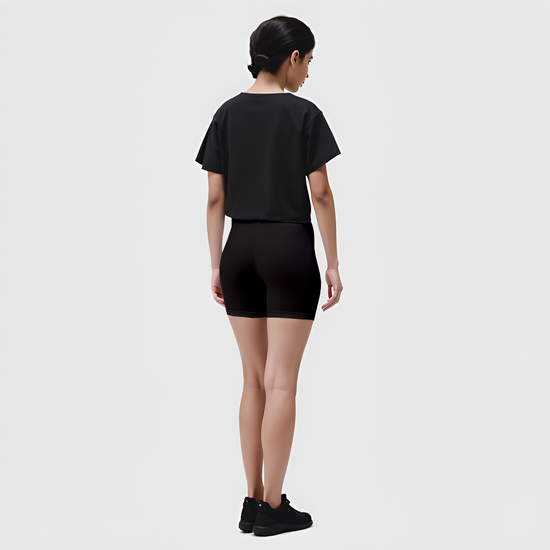 EMI -  High-Rise Livaeco™ Viscose Comfort Shorts – Black