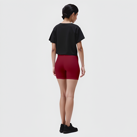 EMI -  High-Rise Livaeco™ Viscose Comfort Shorts – Scarlet