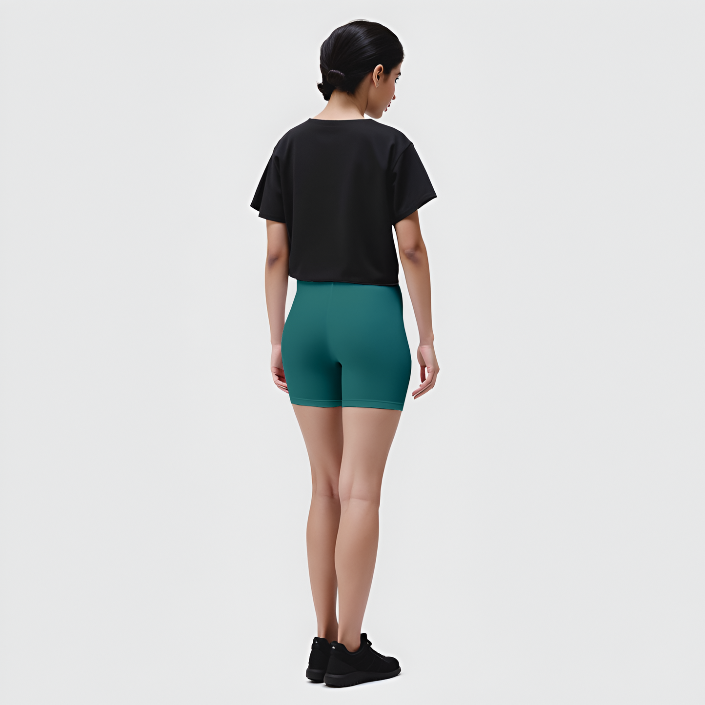 EMI -  High-Rise Livaeco™ Viscose Comfort Shorts – peacock green