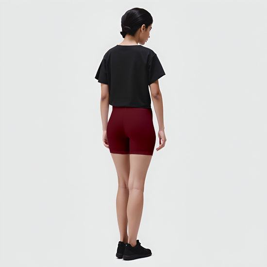 EMI -  High-Rise Livaeco™ Viscose Comfort Shorts – French wine