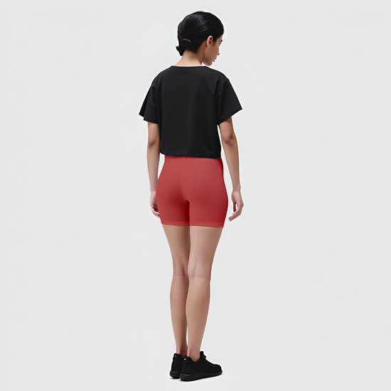 EMI -  High-Rise Livaeco™ Viscose Comfort Shorts – Poinsettia