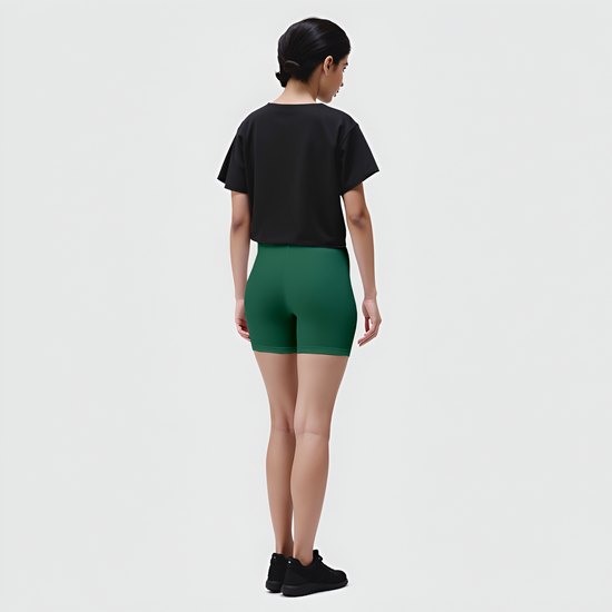 EMI -  High-Rise Livaeco™ Viscose Comfort Shorts – Bottle Green