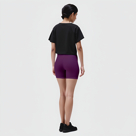EMI -  High-Rise Livaeco™ Viscose Comfort Shorts – Plum