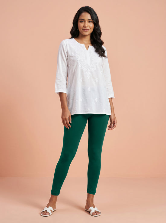 EMI - Ankle Length Livaeco™ Viscose Leggings - Bottle Green