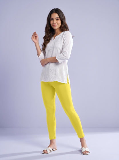 EMI - Ankle Length Livaeco™ Viscose Leggings - Butter Cup