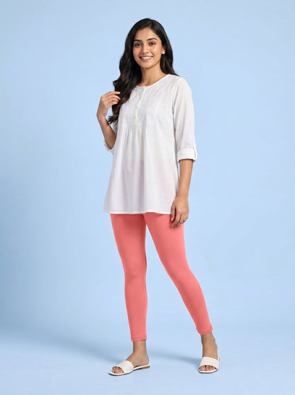 EMI - Ankle Length Livaeco™ Viscose Leggings - Sugar Coral