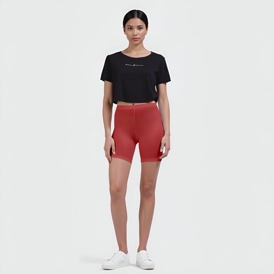 EMI -  High-Rise Livaeco™ Viscose Comfort Shorts – Poinsettia
