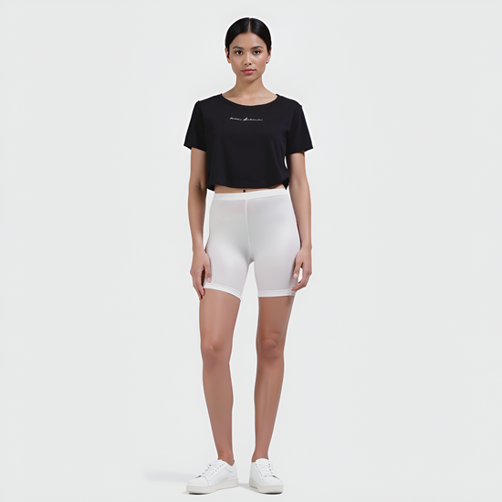 EMI -  High-Rise Livaeco™ Viscose Comfort Shorts – White