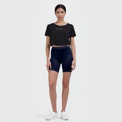 EMI -  High-Rise Livaeco™ Viscose Comfort Shorts – Navy