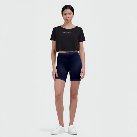EMI -  High-Rise Livaeco™ Viscose Comfort Shorts – Navy