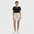 EMI -  High-Rise Livaeco™ Viscose Comfort Shorts – Half white