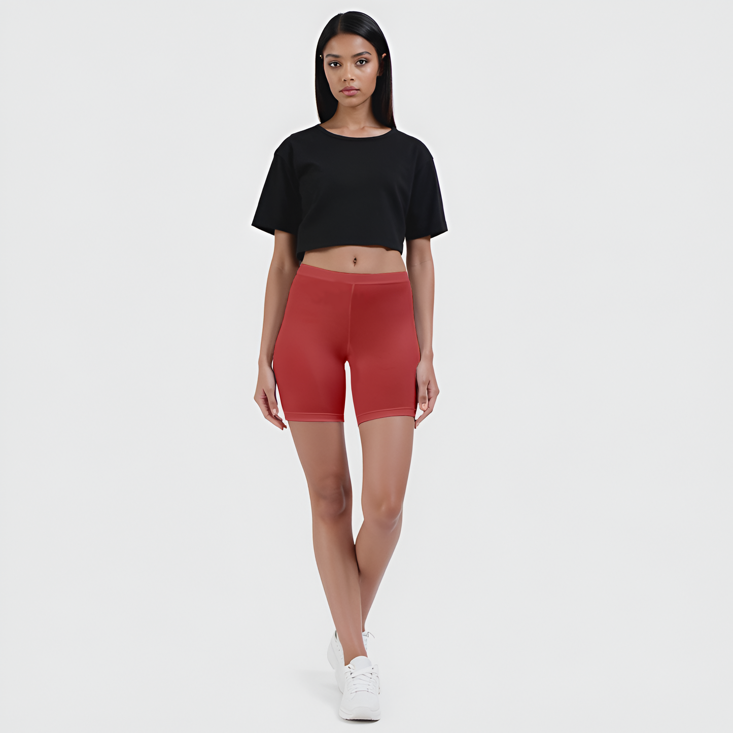 EMI -  High-Rise Livaeco™ Viscose Comfort Shorts – Poinsettia