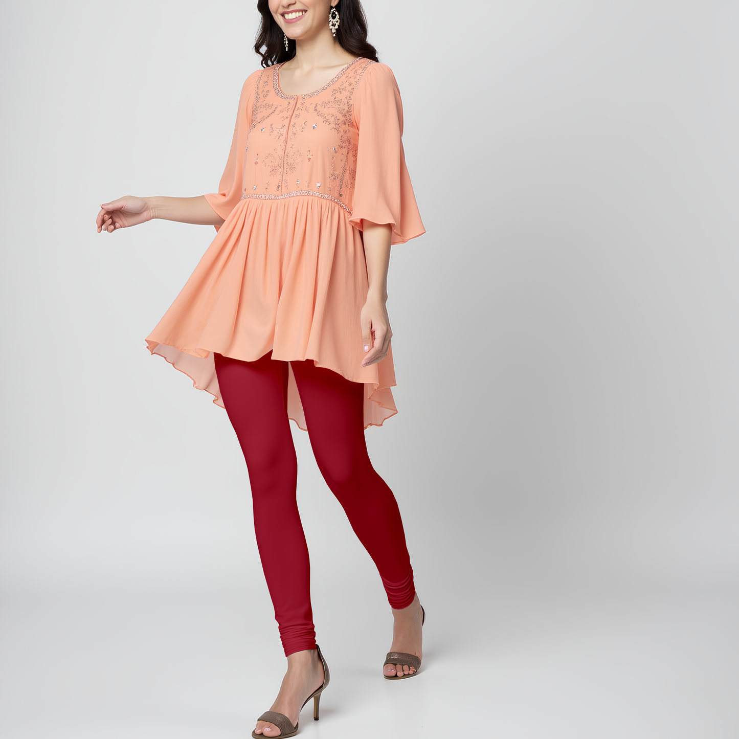 EMI -  Churidar Livaeco™ Viscose Leggings - Scarlet
