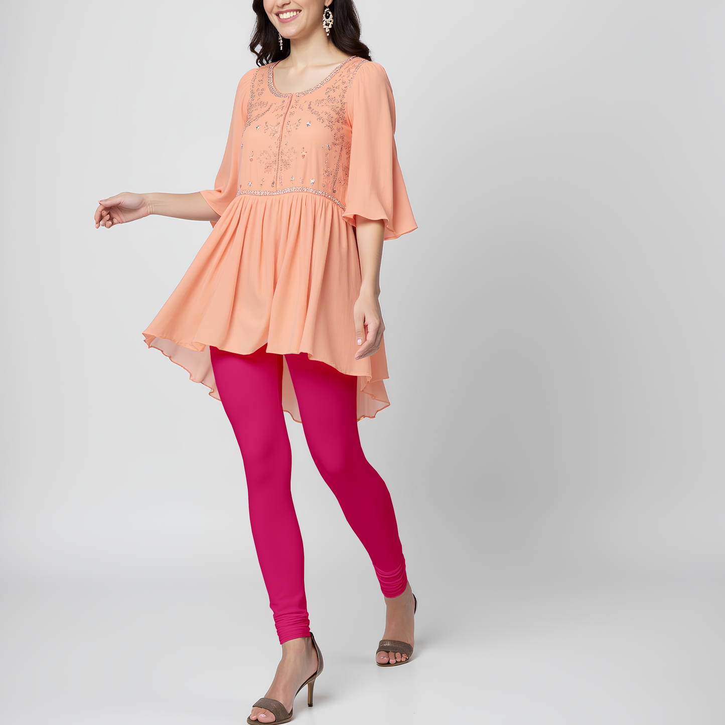 EMI -  Churidar Livaeco™ Viscose Leggings - Fuchsia