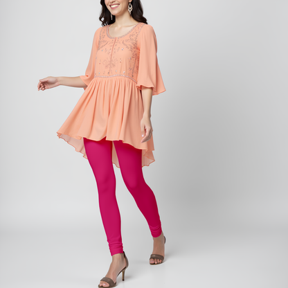 EMI -  Churidar Livaeco™ Viscose Leggings - Fuchsia