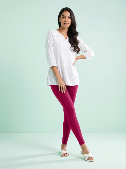 EMI - Ankle Length Livaeco™ Viscose Leggings - Fuchsia