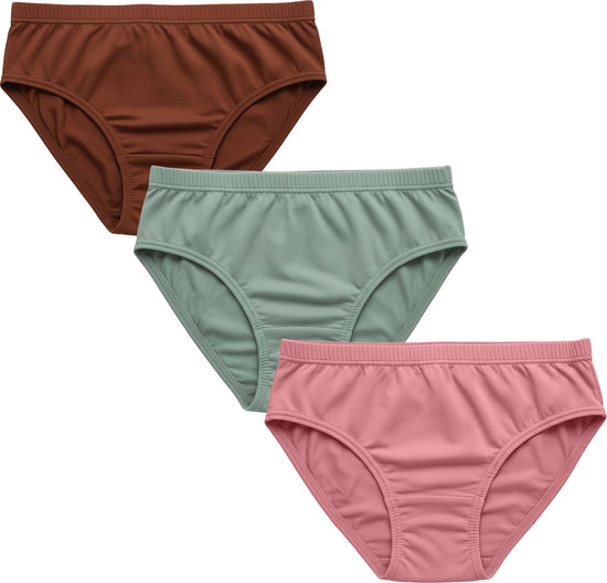 QT - Pack of 3 Women Hipster Multicolor Panty - Inner Elastic