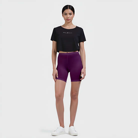 EMI -  High-Rise Livaeco™ Viscose Comfort Shorts – Plum