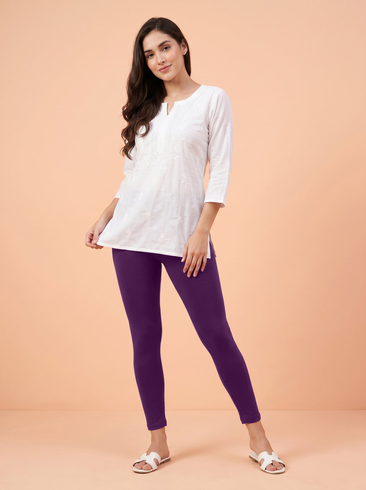 EMI - Ankle Length Livaeco™ Viscose Leggings - Plum