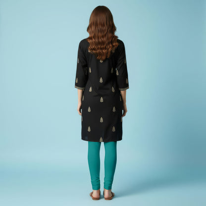 QT -  Churidar Leggings - Teal Green
