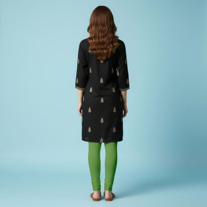 QT -  Churidar Leggings - Olive Green