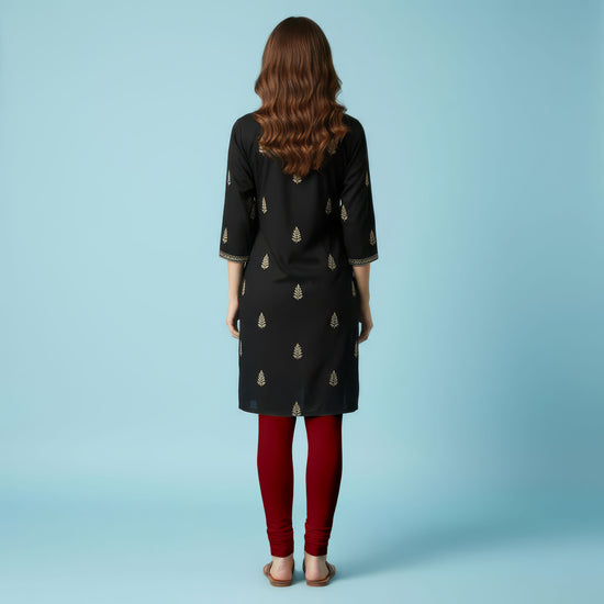 QT -  Churidar Leggings - Cherry Red