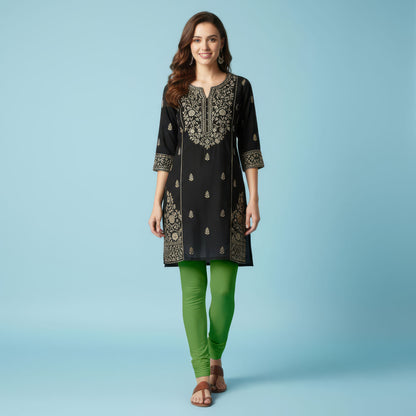 QT -  Churidar Leggings - Olive Green