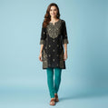 QT -  Churidar Leggings - Teal Green