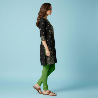 QT -  Churidar Leggings - Olive Green