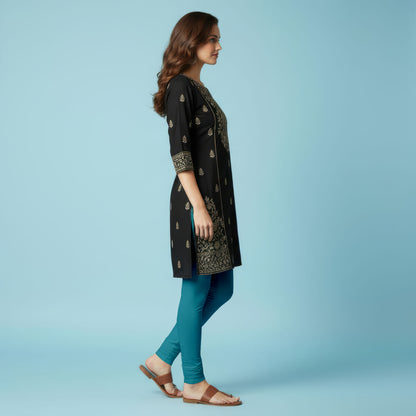 QT -  Churidar Leggings - Teal blue