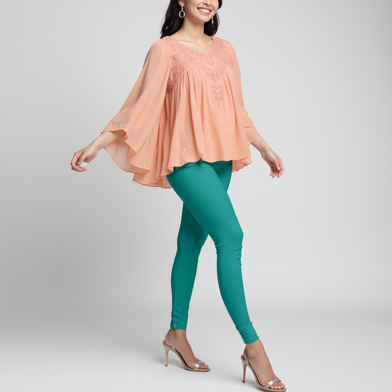 EMI -  Churidar Livaeco™ Viscose Leggings - peacock blue