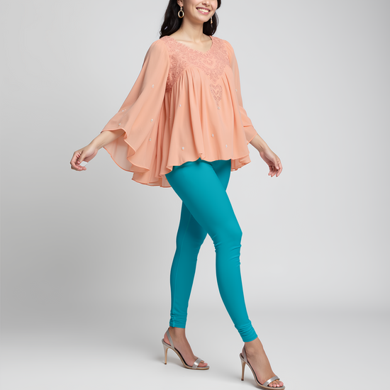 EMI -  Churidar Livaeco™ Viscose Leggings -  Caribbean Sea