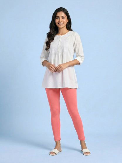 EMI - Ankle Length Livaeco™ Viscose Leggings - Sugar Coral