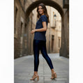 QT Ankle Shimmer Leggings - Navy