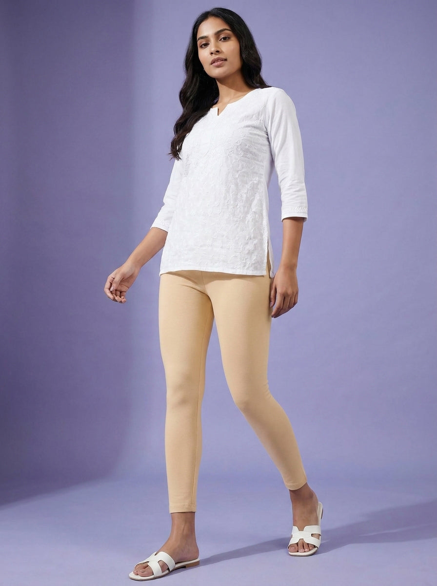 EMI - Ankle Length Livaeco™ Viscose Leggings - Beige