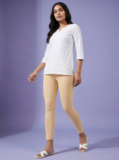 EMI - Ankle Length Livaeco™ Viscose Leggings - Beige